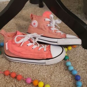 Pink Converse Toddler Sz 10 Velcro